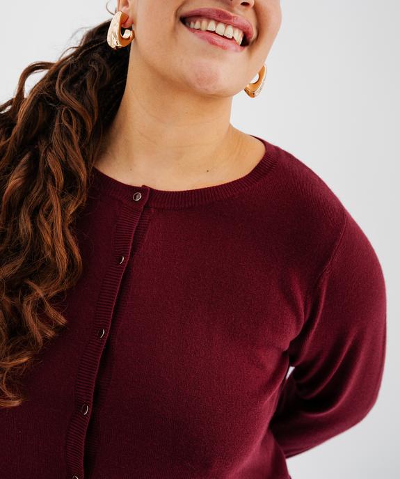 Gilet à col rond en maille fine femme grande taille vue2 - GEMO (G TAILLE) - GEMO