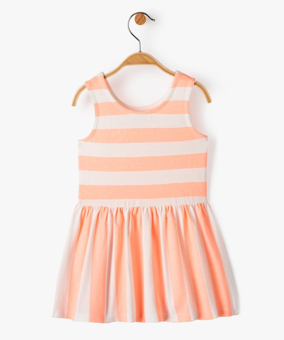 Robe bébé fille à rayures à bretelles vue3 - GEMO(BEBE DEBT) - GEMO