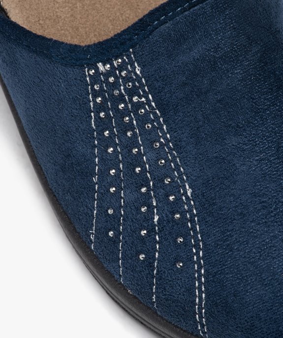 Chaussons mules confort en velours avec strass femme vue6 - GEMO(HOMWR FEM) - GEMO