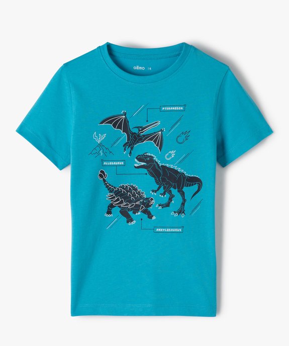 Tee-shirt garçon à manches courtes et grand imprimé vue1 - GEMO (ENFANT) - GEMO