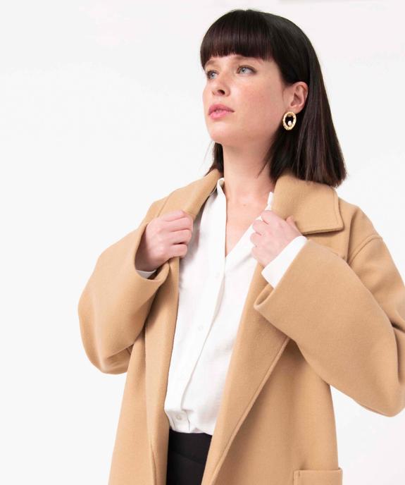 Manteau femme coupe oversize avec larges poches plaquées vue5 - GEMO(FEMME PAP) - GEMO