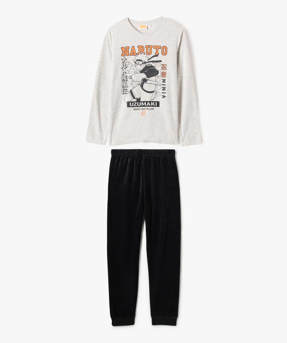 Pyjama en velours à motif manga garçon - Naruto vue1 - NARUTO - GEMO