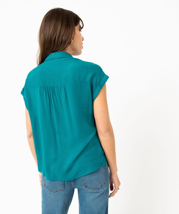 Chemise à manches courtes à reflets irisés femme vue3 - GEMO(FEMME PAP) - GEMO
