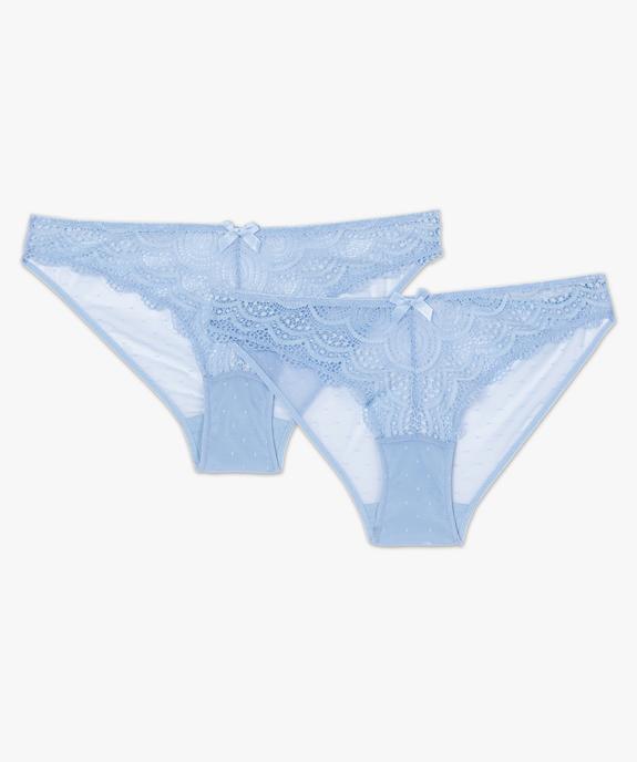 Culottes en dentelle et tulle femme (lot de 2) vue4 - GEMO(HOMWR FEM) - GEMO
