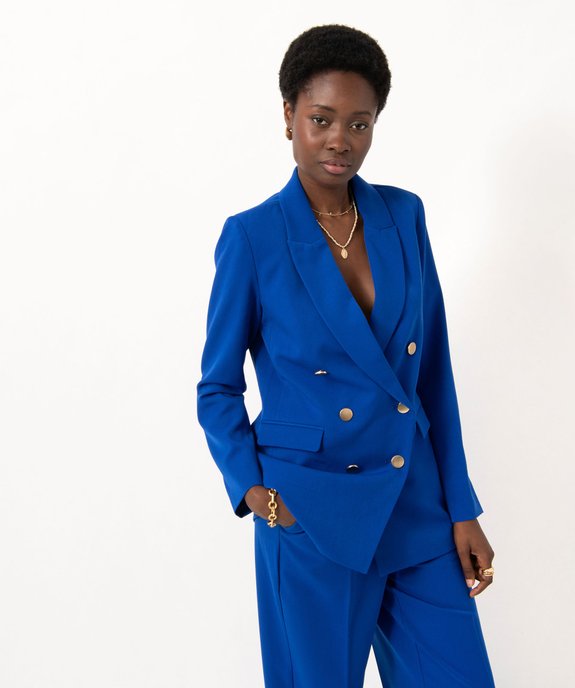 Veste de costume fermeture croisée femme vue2 - GEMO(FEMME PAP) - GEMO
