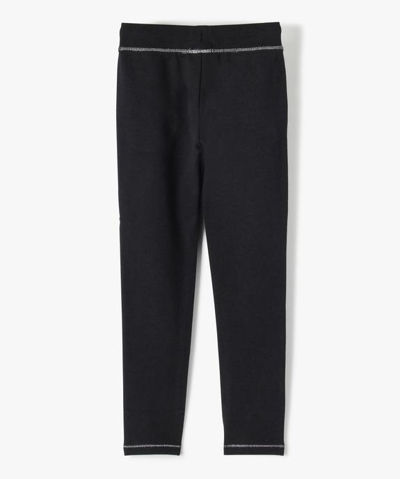 Leggings de sport avec surpiqûres pailletées fille vue3 - GEMO 4G FILLE - GEMO