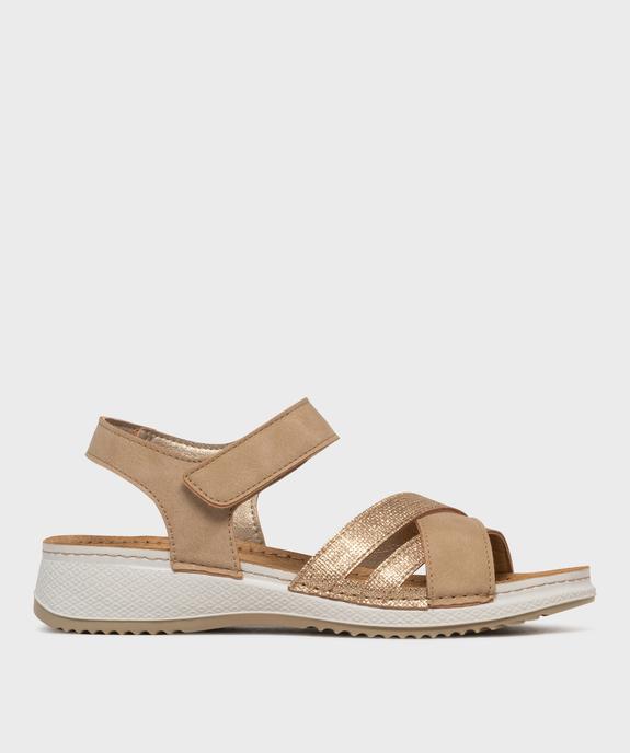 Sandales confort avec brides pailletées femme vue1 - G'FLEX - GEMO