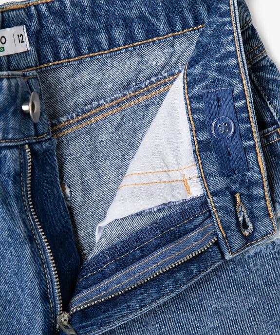 Short en jean coupe ample aspect usé fille vue6 - GEMO 4G FILLE - GEMO