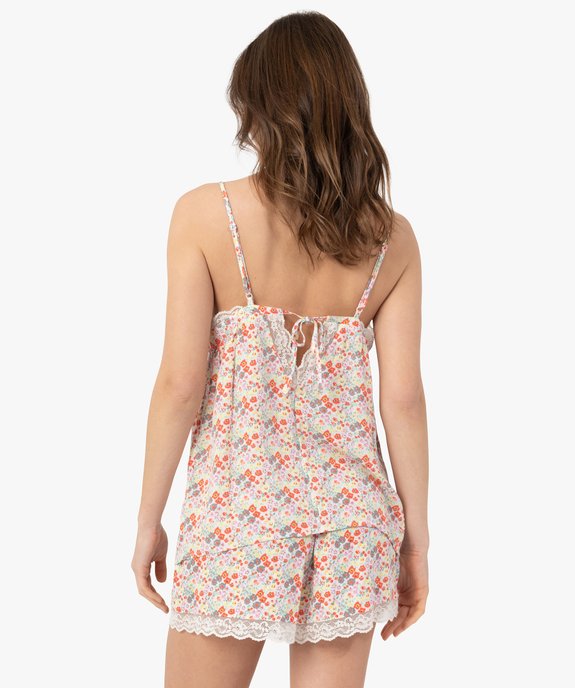 Haut de pyjama femme à fines bretelles vue3 - GEMO(HOMWR FEM) - GEMO