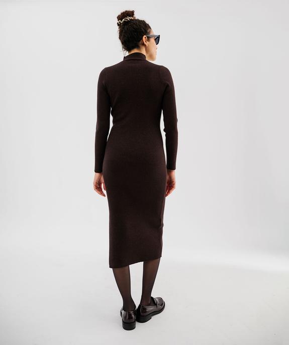 Robe pull longue fendue sur un côté femme vue4 - GEMO(FEMME PAP) - GEMO