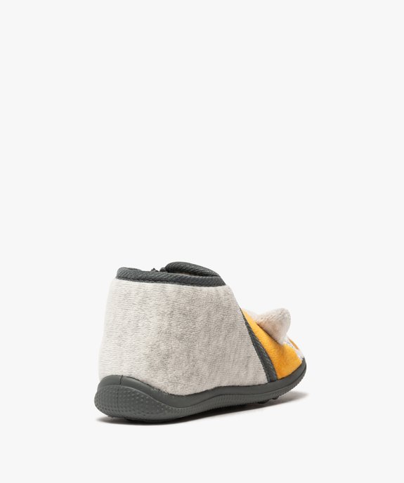 Chaussons bébé garçon bottillons en velours motif chien vue4 - GEMO 4G BEBE - GEMO
