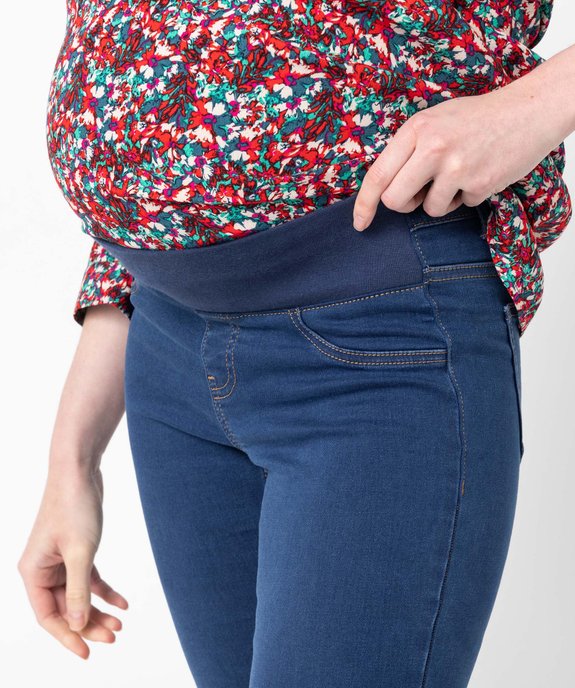 Jean de grossesse coupe slim avec bandeau bas vue2 - GEMO (MATER) - GEMO