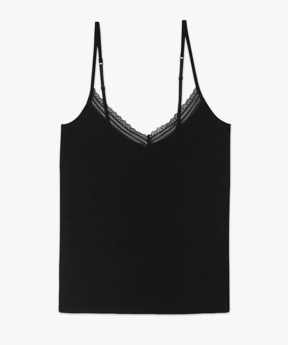 Débardeur femme grande taille en maille fluide et dentelle vue4 - GEMO(HOMWR FEM) - GEMO