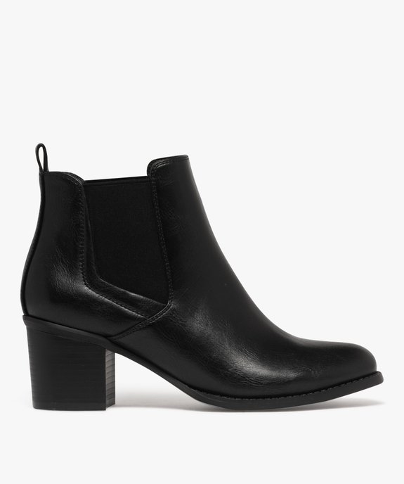 Boots femme unies à talon moyen style Chelsea vue2 - VALENTINA BALDA - GEMO