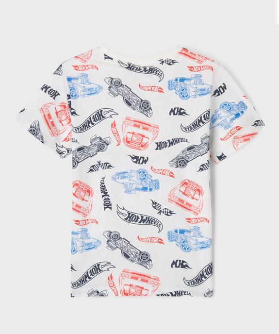 Tee-shirt manches courtes imprimé voitures de course garçon - Hotwheels vue3 - HOT WHEELS - GEMO