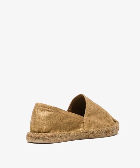 Espadrilles femme en toile pailletée vue4 - GEMO (PLAGE) - GEMO