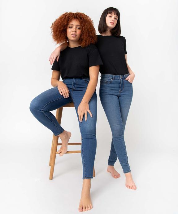 Jean femme coupe skinny taille haute vue1 - GEMO 4G FEMME - GEMO