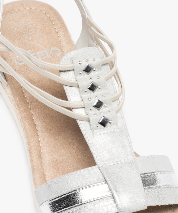 Sandales femme plates à brides élastiquées vue6 - GEMO (CASUAL) - GEMO