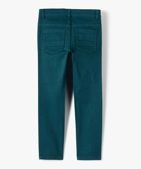 Pantalon garçon uni coupe Slim extensible  vue3 - GEMO 4G GARCON - GEMO