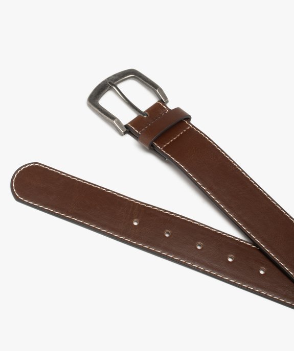 Ceinture avec large boucle en métal vieilli homme vue2 - GEMO (ACCESS) - GEMO