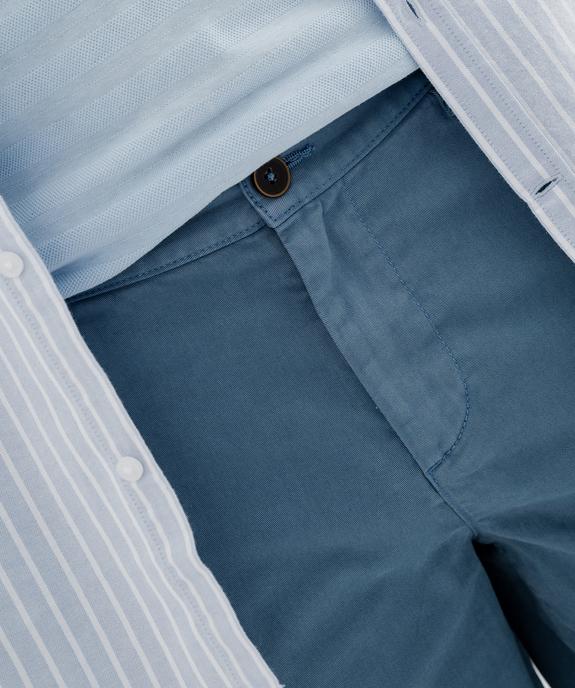 Bermuda chino coupe regular en coton stretch homme vue2 - GEMO 4G HOMME - GEMO