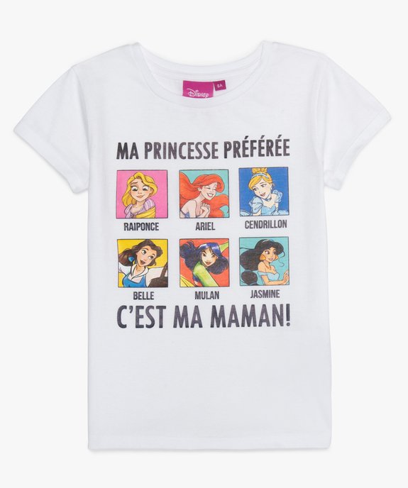 Tee-shirt fille à motifs princesses - Disney vue1 - DISNEY PRINCESS - GEMO