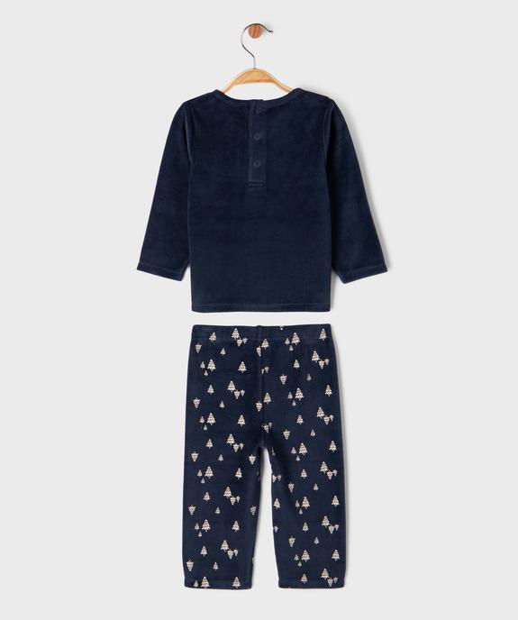 Pyjama en velours 2 pièces spécial Noël bébé vue4 - GEMO 4G BEBE - GEMO