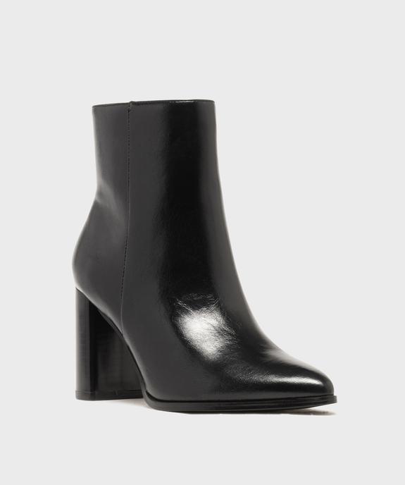 Boots à talon haut et bout pointu unies femme vue2 - FOLLOW ME - GEMO