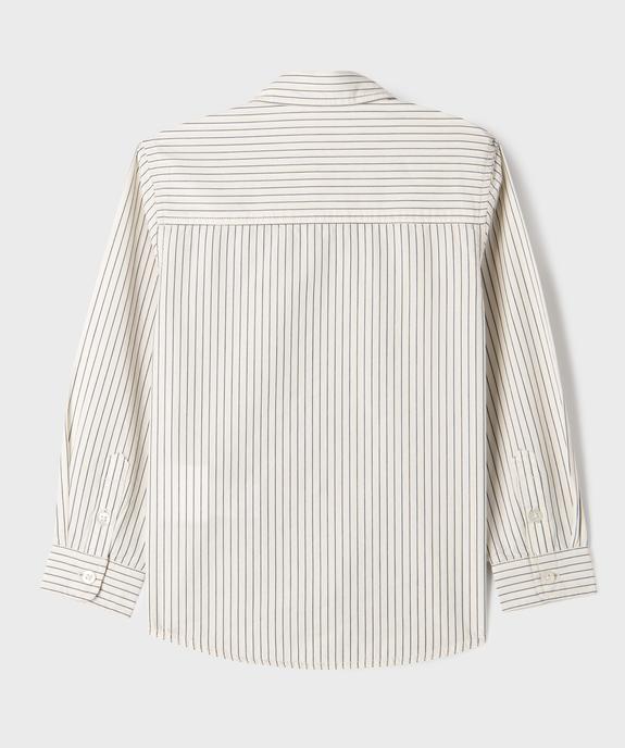 Chemise à rayures avec motif brodé poitrine garçon vue3 - GEMO (ENFANT) - GEMO