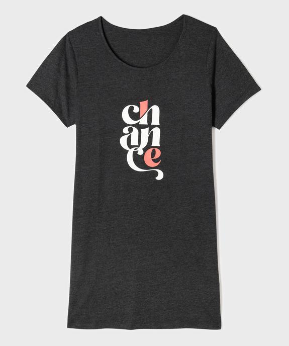 Chemise de nuit à manches courtes avec motifs femme grande taille vue1 - GEMO 4G FEMME - GEMO