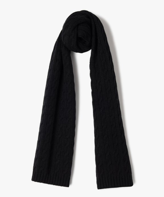 Echarpe homme chinée en maille torsadée vue1 - GEMO 4G HOMME - GEMO