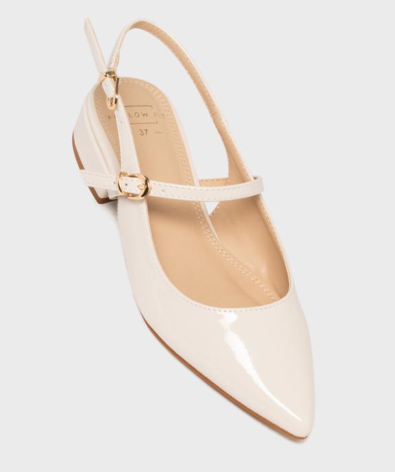 Escarpins à large talon plat et bout pointu vernis femme vue5 - FOLLOW ME - GEMO