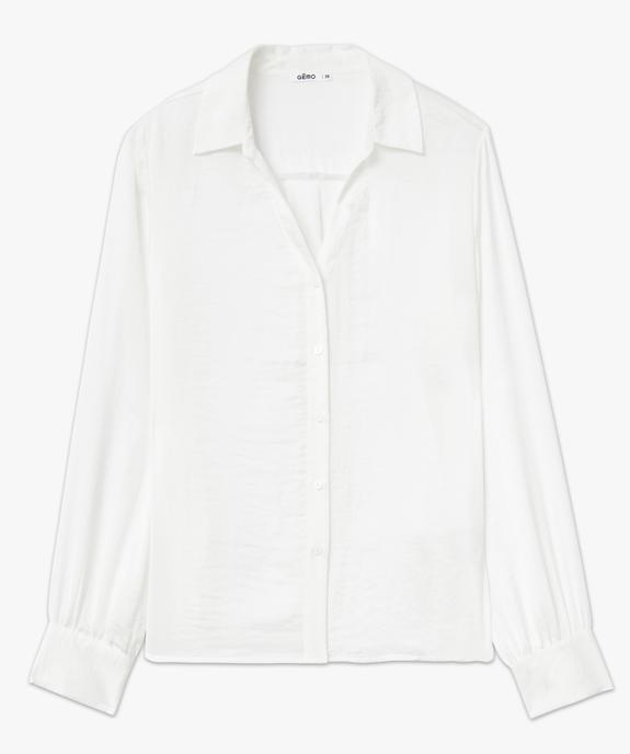 Chemise satinée unie femme vue5 - GEMO 4G FEMME - GEMO