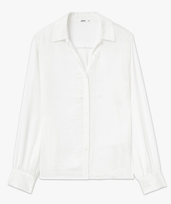 Chemise satinée unie femme vue5 - GEMO 4G FEMME - GEMO
