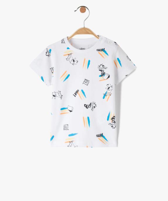 Tee-shirt bébé garçon à manches courtes à motif skate vue1 - GEMO(BEBE DEBT) - GEMO
