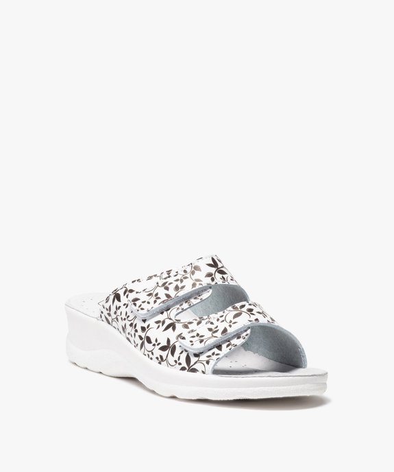Mules femme confort à talon compensé vue2 - GEMO (CONFORT) - GEMO