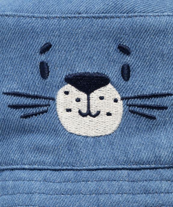 Chapeau bob en jean avec motif ourson bébé garçon vue2 - GEMO (ACCESS) - GEMO