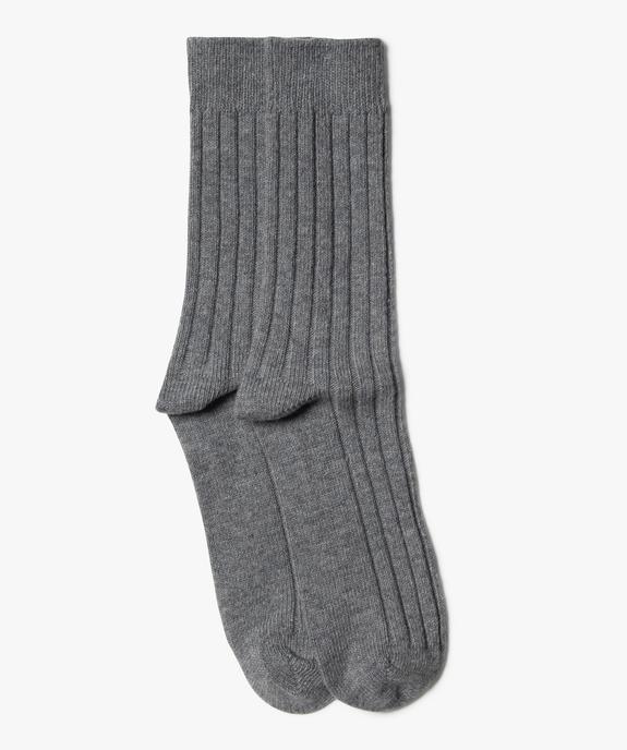 Chaussettes chaudes en maille côtelée homme vue1 - GEMO(HOMWR HOM) - GEMO