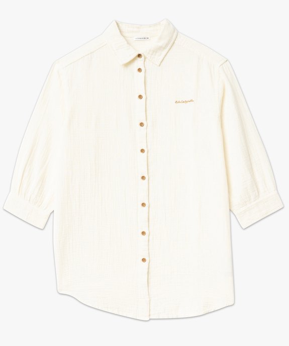 Chemise ample en gaze de coton femme - LuluCastagnette vue5 - LULUCASTAGNETTE - GEMO