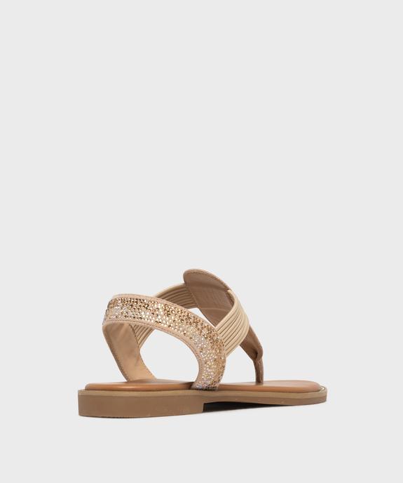 Sandales à entredoigts ornées de strass femme vue4 - VALENTINA BALDA - GEMO