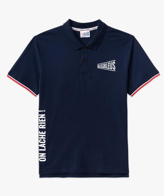 Polo manches courtes en maille piquée - Allez les bleus vue4 - ALLEZ LES BLEUS - GEMO