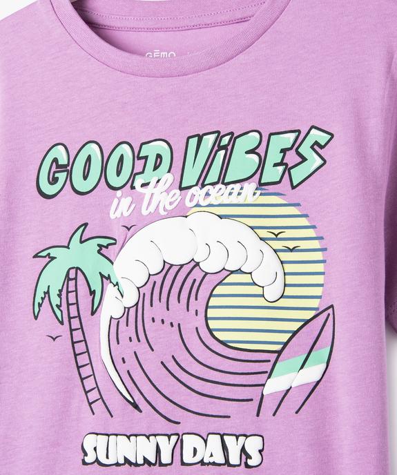 Tee-shirt manches courtes à motifs garçon vue2 - GEMO (ENFANT) - GEMO