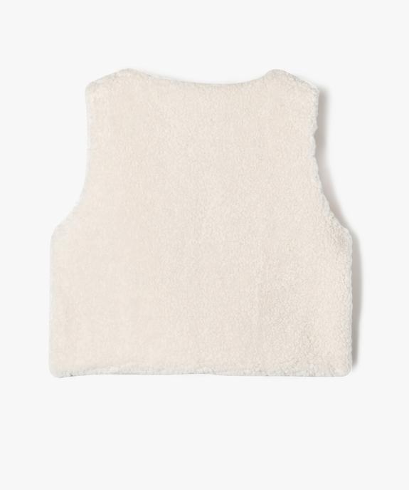 Gilet sans manches en maille peluche fille vue4 - GEMO (ENFANT) - GEMO