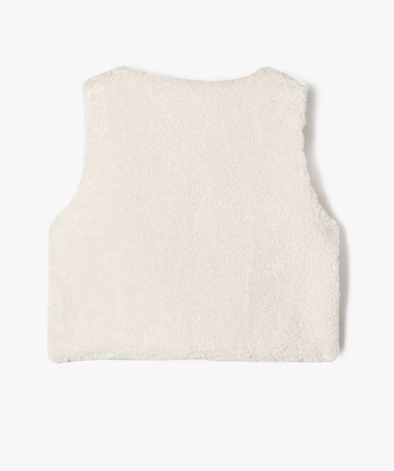 Gilet sans manches en maille peluche fille vue4 - GEMO (ENFANT) - GEMO