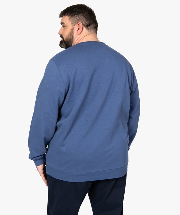 Sweat homme grande taille avec message contrastant vue3 - GEMO 4G HOMME - GEMO