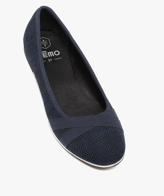 Ballerines femme à talon plat dessus uni en mesh vue5 - VALENTINA BALDANO GEMO FORGOOD - GEMO