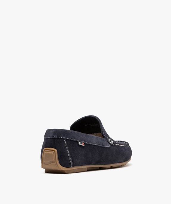 Mocassin dessus cuir velours semelle souple homme - Tanéo vue4 - TANEO - GEMO