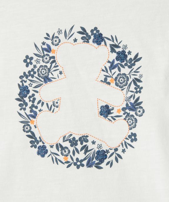 Tee-shirt bébé fille avec manches brodées - LuluCastagnette vue2 - LULUCASTAGNETTE - GEMO