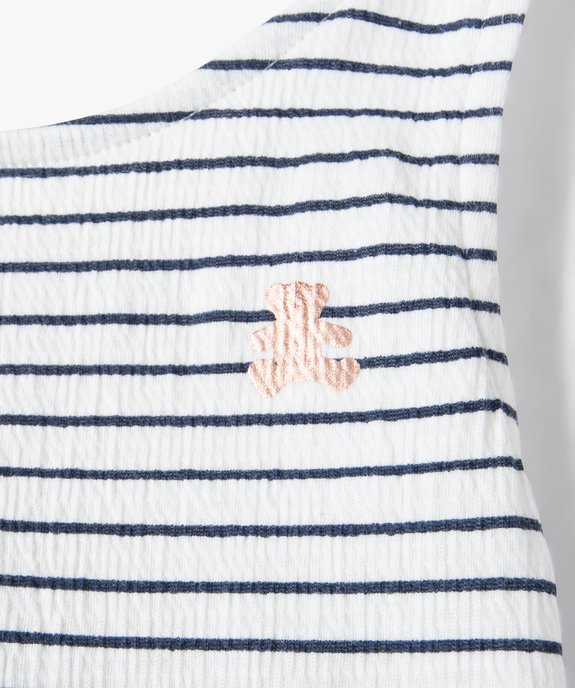 Robe fille rayée à bretelles croisées - LuluCastagnette vue2 - LULUCASTAGNETTE - GEMO