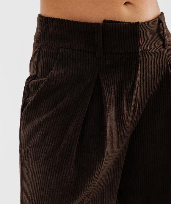 Pantalon large en velours côtelé femme vue2 - GEMO(FEMME PAP) - GEMO